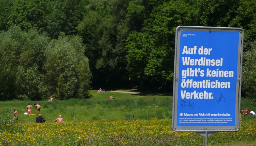Tagesanzeiger: «Anwohner ärgern sich über das nackte Treiben auf der Werdinsel»